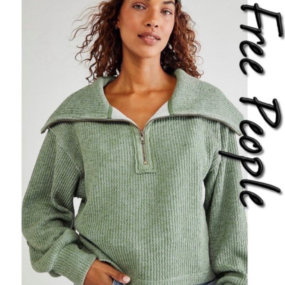 Free People Cropped Sweater/Sweatshirt